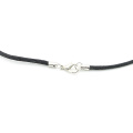 2.0mm Rat Tail Satin Black Cord Necklace with Lobster clasps and Extenders 19Inch Adjustable DIY necklace , 100pcs/pack, ZYN0015